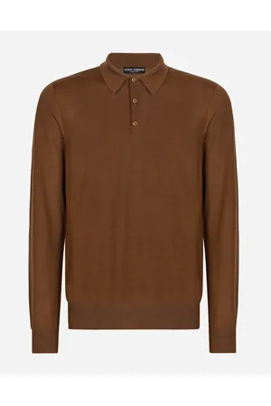 Dolce & Gabbana Pull Polo En Cachemire Extrafin - Hombre Prendas De Punto Marr�n Cachemira 44