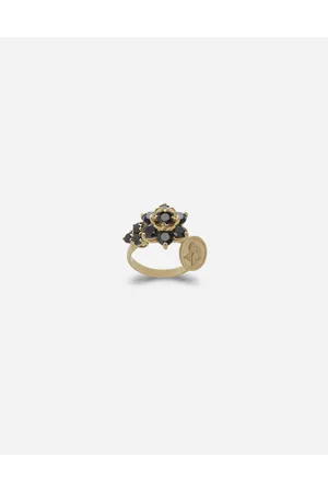 Dolce & Gabbana Anillo De Zafiros Negros - Mujer Anillos Dorado 46