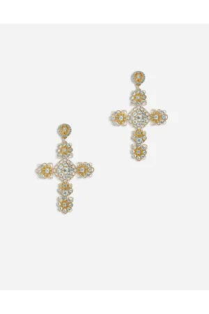 Dolce & Gabbana Pizzo Earrings In Yellow 18kt Gold With Aquamarines - Mujer Pendientes Dorado Onesize