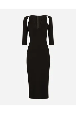 Dolce & Gabbana Vestido Longuette De Punto Con Cortes - Mujer Vestidos Viscosa 42