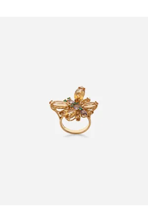 Dolce & Gabbana Anillo Spring De Amarillo 18 Kt Con Mariposa Citrino - Mujer Anillos Dorado Dorado 46