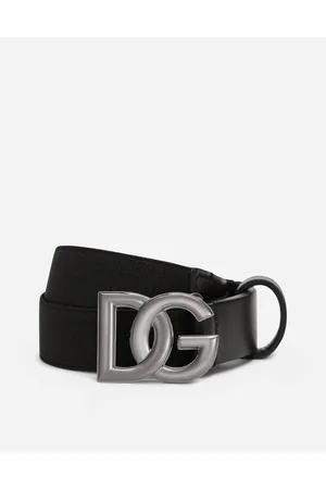 Dolce & Gabbana Stretch Belt With Dg Logo - Hombre Accesorios Tela L