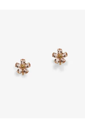 Dolce & Gabbana Pendientes De Flores En Rojo - Mujer Pendientes Dorado Onesize