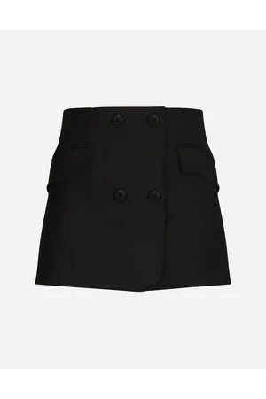 Dolce & Gabbana Minifalda Cruzada De Sarga - Mujer Faldas Lana 40