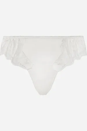 Dolce & Gabbana Tanga De Raso Con Encaje - Mujer Lingerie 1