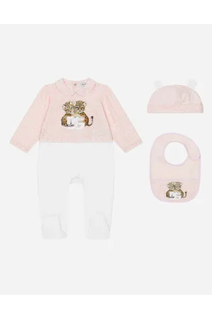 Dolce & Gabbana Set De Regalo De 3 Piezas En Punto Con Estampado Logomania - Mujer Set Regalo Y Body Punto 6/9 Months