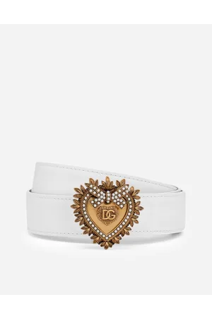 Dolce & Gabbana Cinturón Devotion De Cuero - Mujer Cinturones Piel 90
