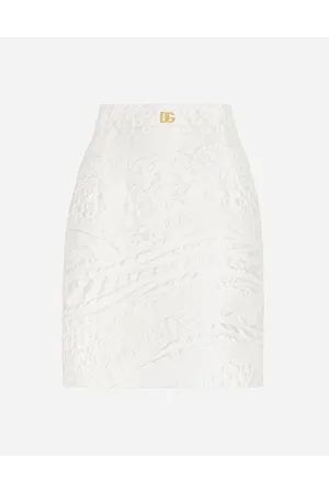Dolce & Gabbana Falda Corta De Brocado Con Logotipo Dg - Mujer Faldas Tela 38