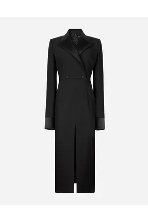 Dolce & Gabbana Vestido Abrigo Longuette En Paño De Lana - Mujer Vestidos Lana 36