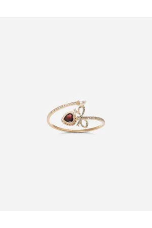 Dolce & Gabbana Pulsera Heart En Amarillo Con Corazón Y Lazo - Mujer Pulseras Dorado S