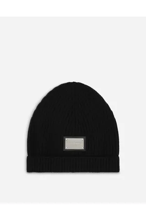 Dolce & Gabbana Gorro De Punto Con Placa - Mujer Sombreros Y Guantes Lana Onesize