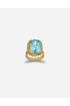 Dolce & Gabbana Anillo Heritage De Amarillo, Aguamarina Y Zafiros Amarillos - Mujer Anillos Dorado 54