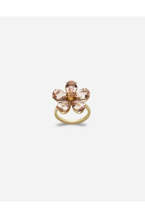 Dolce & Gabbana Anillo De Flores En Amarillo - Mujer Anillos Dorado 46