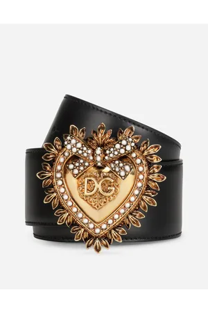 Dolce & Gabbana Cinturón Devotion De Cuero Lux - Mujer Cinturones Piel 75