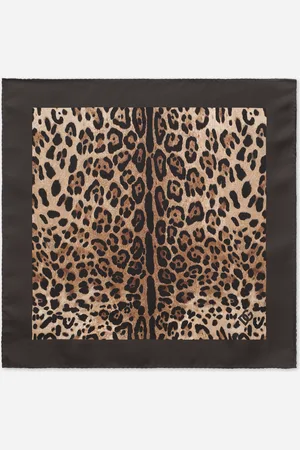 Dolce & Gabbana Pochette En Soie À Imprimé Léopard - Hombre Corbatas Y Pañuelos Estampado Animal Seda Onesize