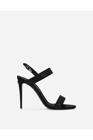 Dolce & Gabbana Sandalia De Raso Y Strass Termoadhesivos - Mujer Sandalias Y Cuñas 36