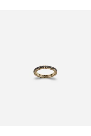 Dolce & Gabbana Anillo Family De Amarillo Con Zafiros Negros - Mujer Anillos Dorado 46