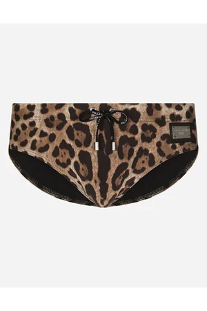Dolce & Gabbana Speedo Alto - Hombre Moda Baño Estampado Animal 3