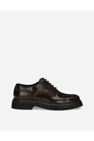 Dolce & Gabbana Zapato Oxford En Piel De Becerro Cepillada - Hombre Con Cordones Marr�n Piel 44
