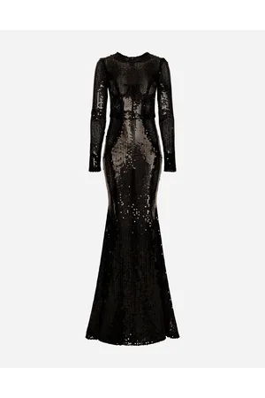Dolce & Gabbana Vestido Largo De Lentejuelas Con Detalle De Corsé - Mujer Vestidos 38