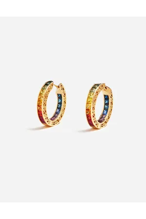 Dolce & Gabbana Multi-colored Sapphire Hoop Earrings - Mujer Pendientes Onesize