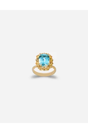 Dolce & Gabbana Anillo Heritage De Amarillo, Aguamarina Y Zafiros Amarillos - Mujer Anillos Dorado 52