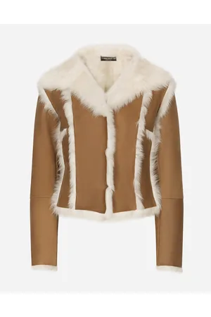 Dolce & Gabbana Chaqueta Corta De Piel Ovina Con Borreguito - Mujer Chaquetas Piel 38