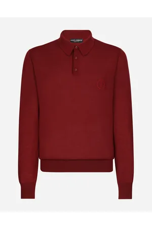 Dolce & Gabbana Pull Polo En Cachemire Avec Logo Dg Brodé - Hombre Prendas De Punto Burdeos Cachemira 48