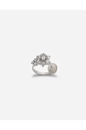 Dolce & Gabbana Sicily Ring In White Gold With Diamonds - Mujer Anillos Dorado Onesize