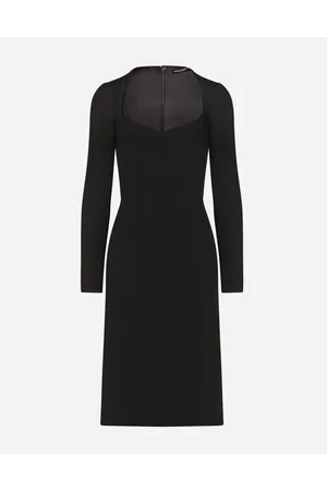 Dolce & Gabbana Vestido Midi Manga Larga De Cady - Mujer Vestidos 40