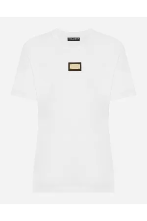 Dolce & Gabbana Camiseta De Punto Con Placa Con Logotipo Dg - Mujer Camisetas Y Sudaderas Algod�n 40