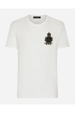 Dolce & Gabbana T-shirt En Coton À Écusson Héraldique Et Logo Dg - Hombre Camisetas Y Polos Blanco Algod�n 44