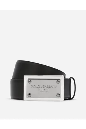 Dolce & Gabbana Cintura Con Placca - Hombre Cinturones Piel 95