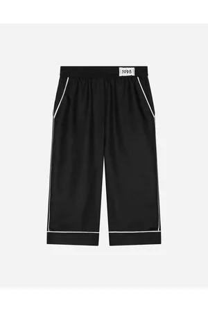 Dolce & Gabbana Pantalón Tipo Pijama En Sarga De Seda - Mujer Pantalones Y Faldas 3 Years