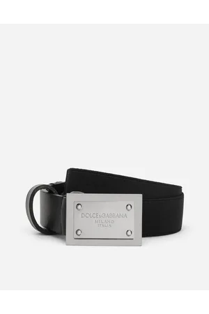 Dolce & Gabbana Cinturón Con Placa Con Logotipo - Hombre Accesorios Tela M