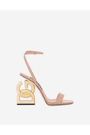 Dolce & Gabbana Sandalia De Charol Con Tacón Dg Pop - Mujer Sandalias Y Cuñas Piel 37