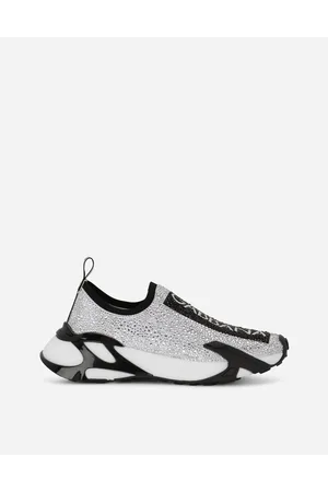 Dolce & Gabbana Zapatilla Fast Con Strass Termoadhesivos - Mujer Zapatillas Negro Tela 35