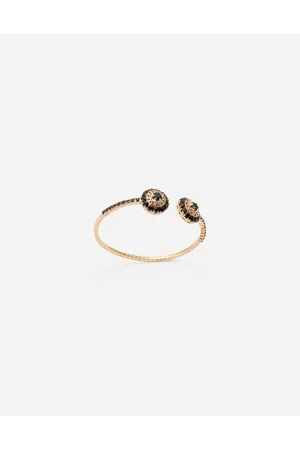 Dolce & Gabbana Pulsera Family En Amarillo Con Rosetones Y Zafiros Negros - Mujer Pulseras Dorado S
