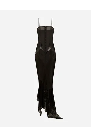 Dolce & Gabbana Vestido De Tirantes Con Patchwork De Encaje - Mujer Vestidos Punto 44