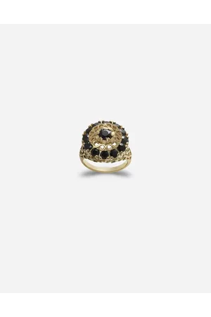 Dolce & Gabbana Anillo Con Rosetón Con Zafiros - Mujer Joyas Dorado 46