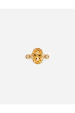 Dolce & Gabbana Anillo Anna En Oro Amarillo De 18 Kt Con Citrino - Mujer Anillos 50