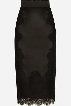 Dolce & Gabbana Falda Longuette De Raso - Mujer Faldas 36