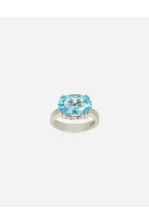 Dolce & Gabbana Anillo Anna En Oro De 18 kt Con Topacios Azul Celeste - Mujer Anillos 54