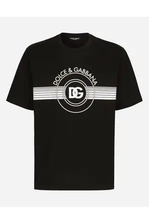 Dolce & Gabbana Camiseta En Interlock De Algodón Con Estampado Del Logotipo Dg - Hombre Camisetas Y Polos Algod�n 48