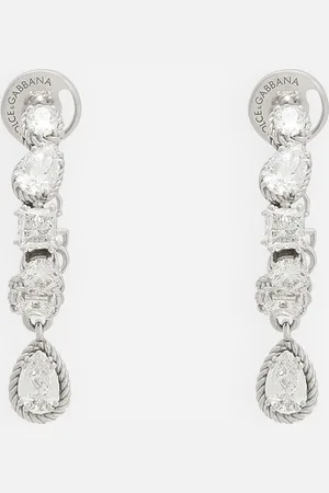 Dolce & Gabbana Pendientes Easy Diamond En Oro De 18 Kt Con Diamantes - Mujer Pendientes Dorado Onesize