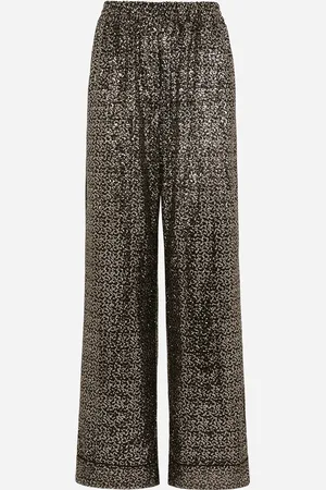 Dolce & Gabbana Pantalones Pijama De Lentejuelas - Mujer Pantalones Largos Y Cortos Multicolor 36