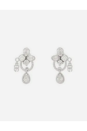 Dolce & Gabbana Pendientes Easy Diamond En Oro De 18 Kt Con Diamantes - Mujer Pendientes Dorado Onesize