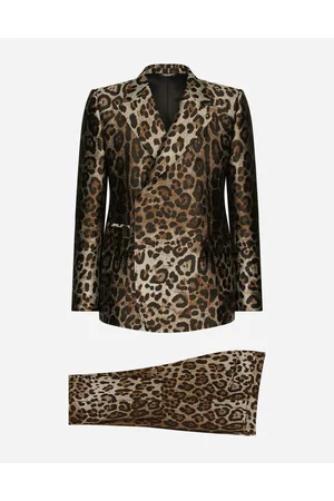 Dolce & Gabbana Costume Smoking Croisé Sicilia En Jacquard Léopard - Hombre Trajes Y Americanas Multicolor Tela 48