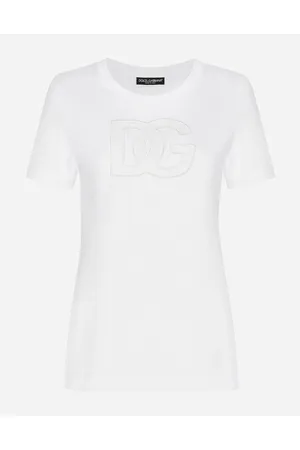 Dolce & Gabbana Camiseta De Punto Con Parche Del Logotipo Dg - Mujer Camisetas Y Sudaderas 36