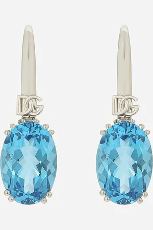 Dolce & Gabbana Pendientes Anna En Oro De 18 kt Con Topacios Azul Celeste - Mujer Pendientes Dorado Onesize